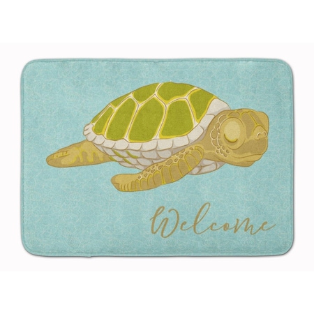 Carolines Treasures Sea Turtle Welcome Machine Washable Memory Foam Mat BB8562RUG